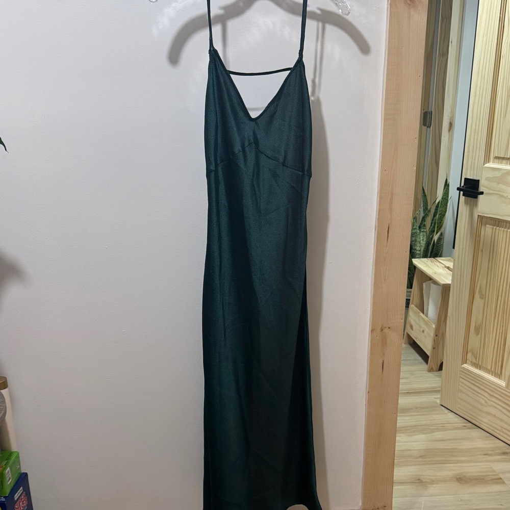 Free People Dark Green Midi Dress